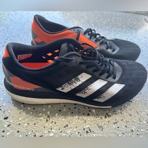 adidas Adizero Boston 9 Black Signal Orange used men's size 10.5